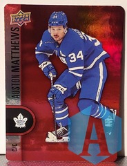 2022-23 UD Tim Hortons Red Die-Cut #DC-28 Auston Matthews Maple Leafs
